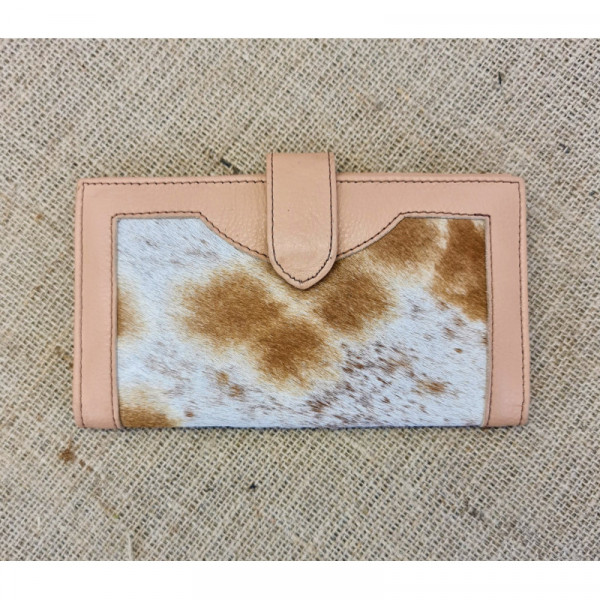 Handmad Ladies Wallet, Hand Stitched /Genuine Hair-on Cowhide Leather Purse