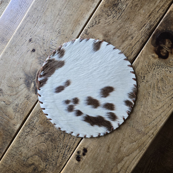 Cowhide placemat, Premium quality, Genuine hair-on Cowhide Material, house warmi