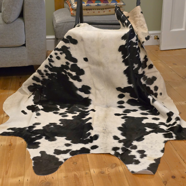 New Large, 100% Real Cowhide, Leather Rug, TriColour, Hide Skin, Carpet, Area Rug