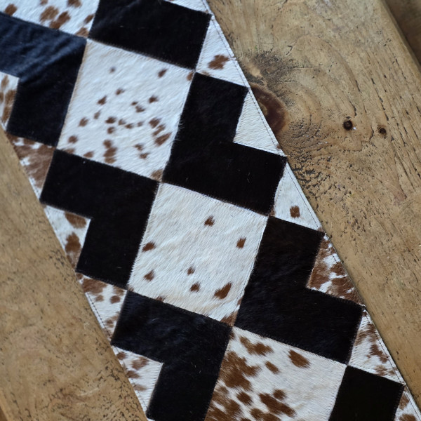 Tischläufer aus Rindsleder / Tischläufer aus echtem Leder / Tischplatte / Chemin de table en peau de vache