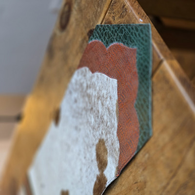 Cowhide table runner /...