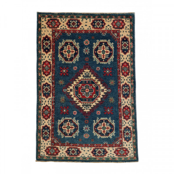 AFGHAN TRIBAL RUG - Afghani Handmade Kazak, Area Rug, Hand-Knotted Rug - Golden