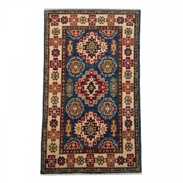 AFGHAN TRIBAL RUG - Afghani Handmade Kazak, Area Rug, Hand-Knotted Rug - Golden